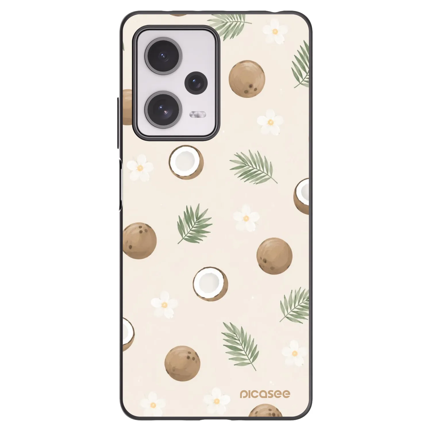 Picasee silikonowe czarne etui na Xiaomi Redmi Note 12 Pro+ 5G - Coconut Breeze