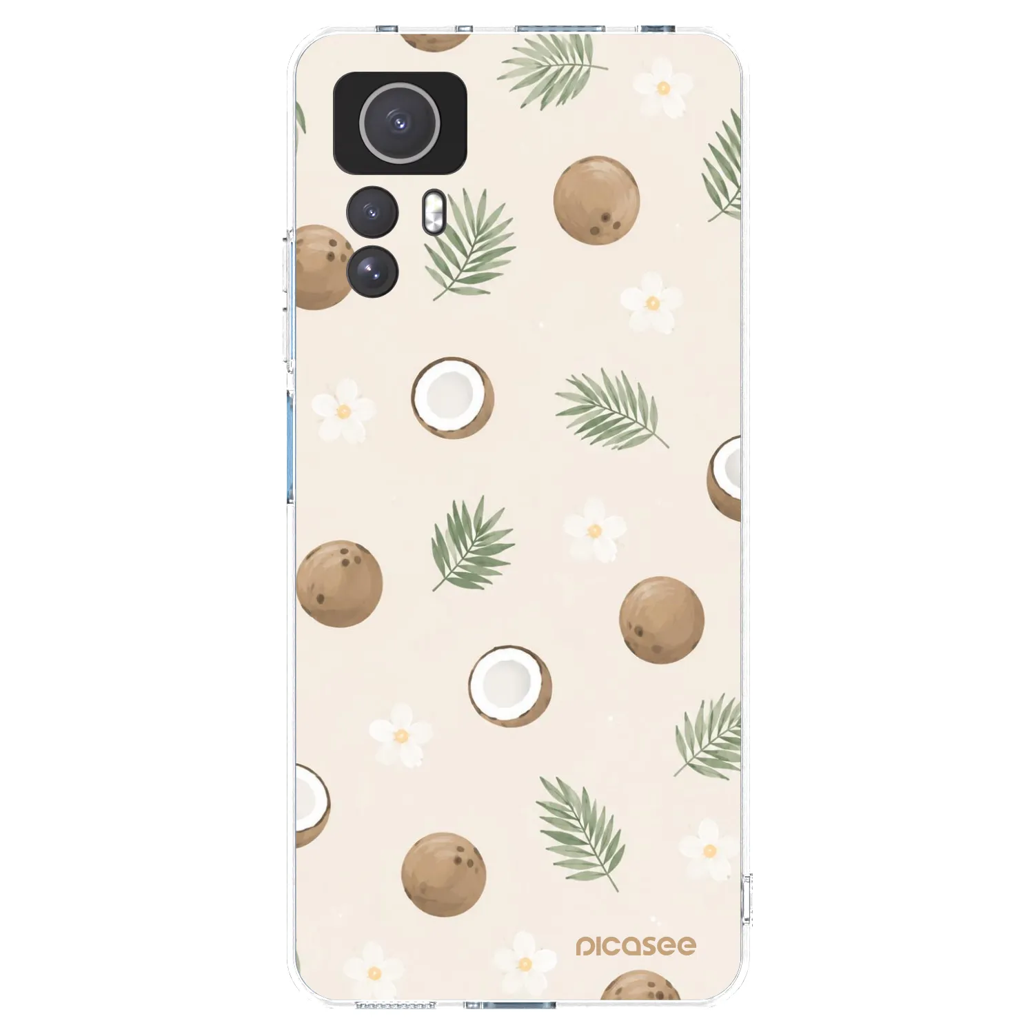 Picasee silikonowe przeźroczyste etui na Xiaomi Redmi Note 12S - Coconut Breeze