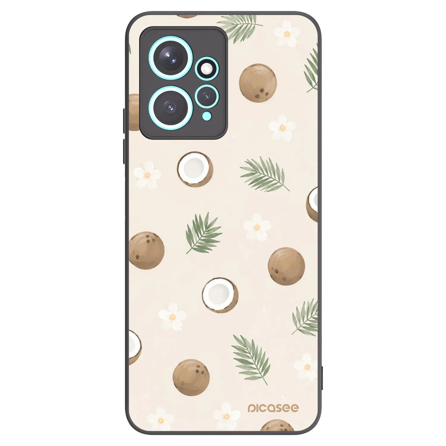 Picasee silikonowe czarne etui na Xiaomi Redmi Note 12 4G - Coconut Breeze