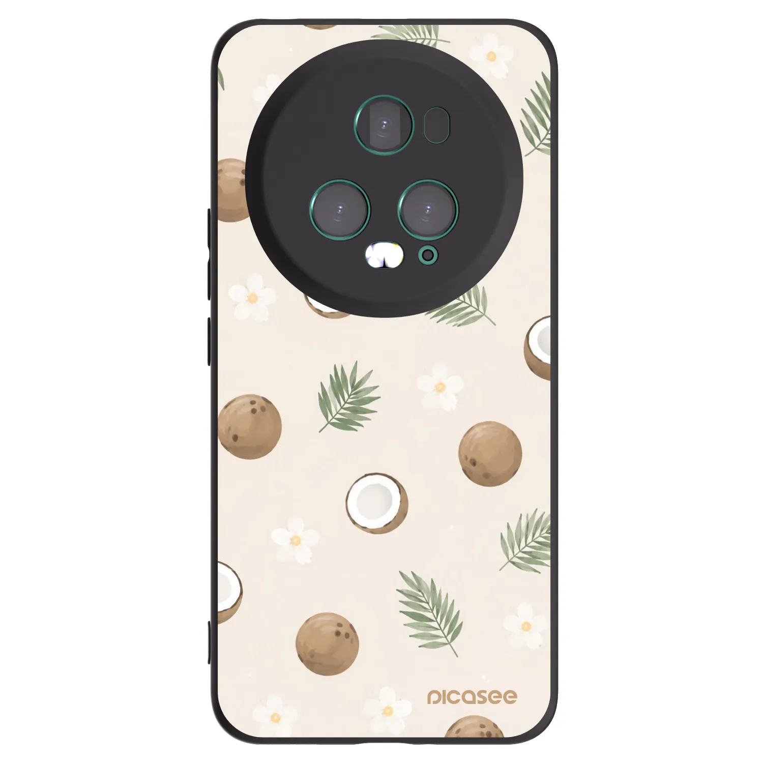 Picasee silikonowe czarne etui na Honor Magic5 Pro - Coconut Breeze