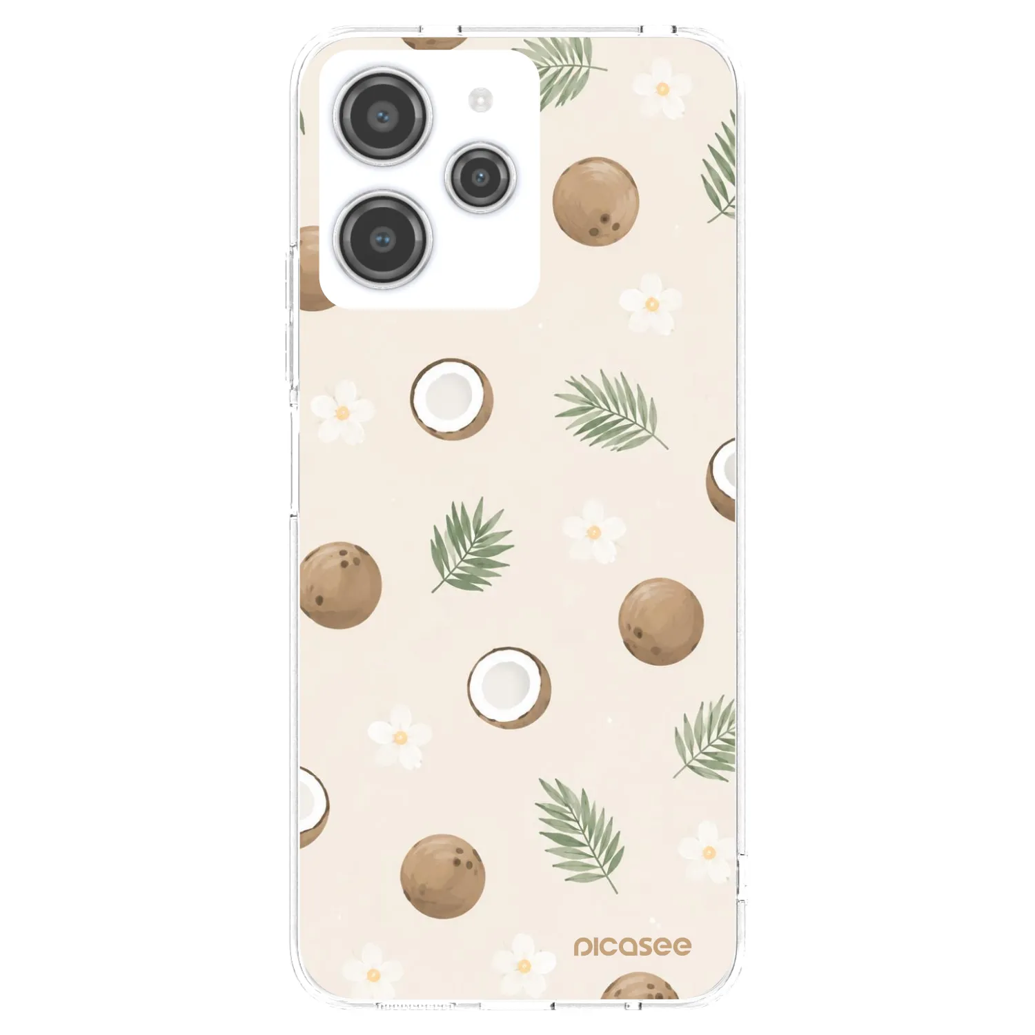 Picasee silikonowe przeźroczyste etui na Xiaomi Redmi 12 4G - Coconut Breeze