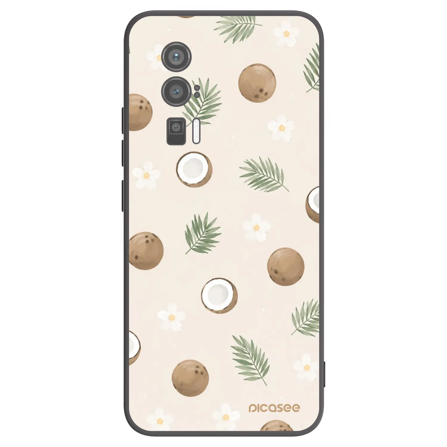 Picasee silikonowe czarne etui na Xiaomi Poco F5 Pro 5G - Coconut Breeze