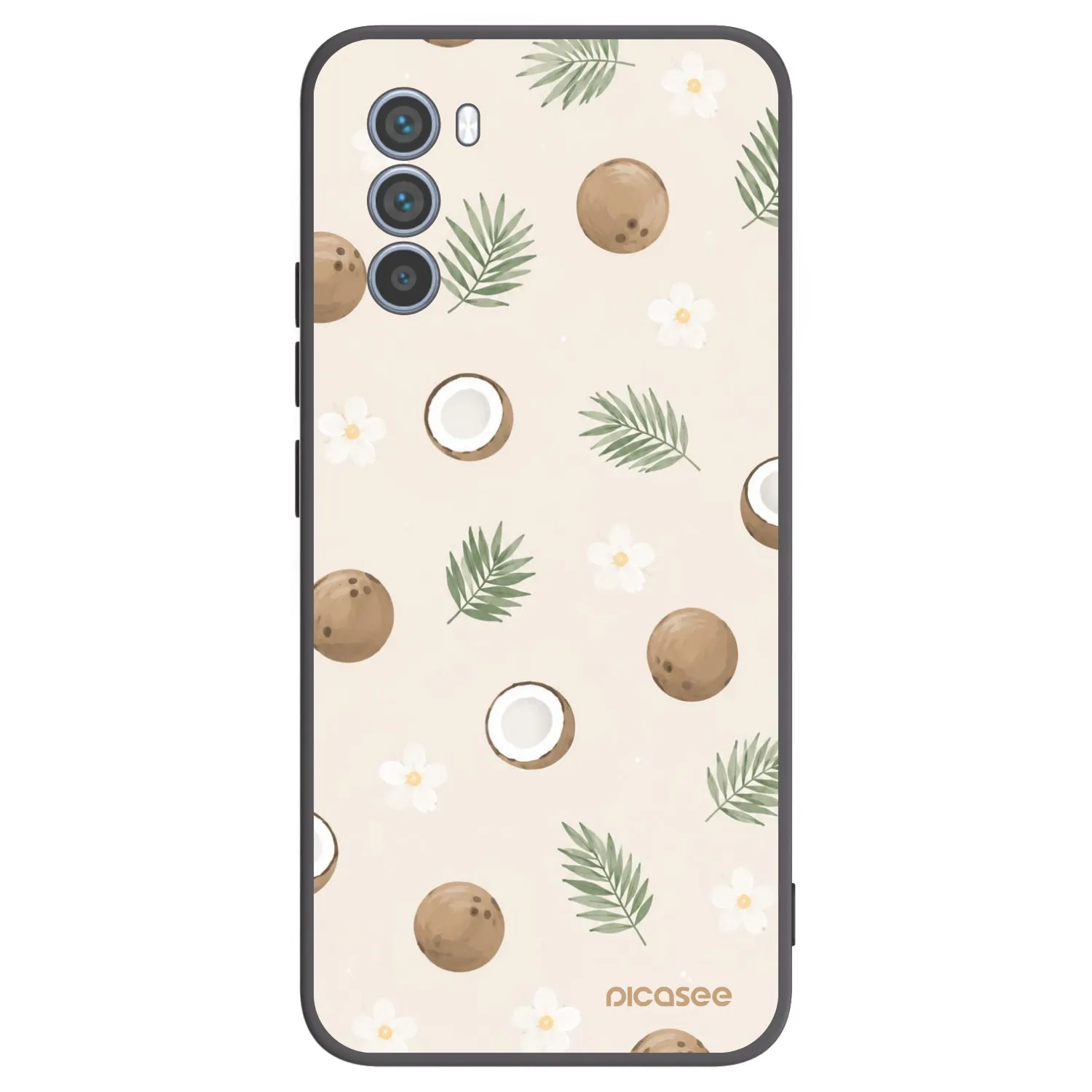 Picasee silikonowe czarne etui na Motorola Moto G62 - Coconut Breeze
