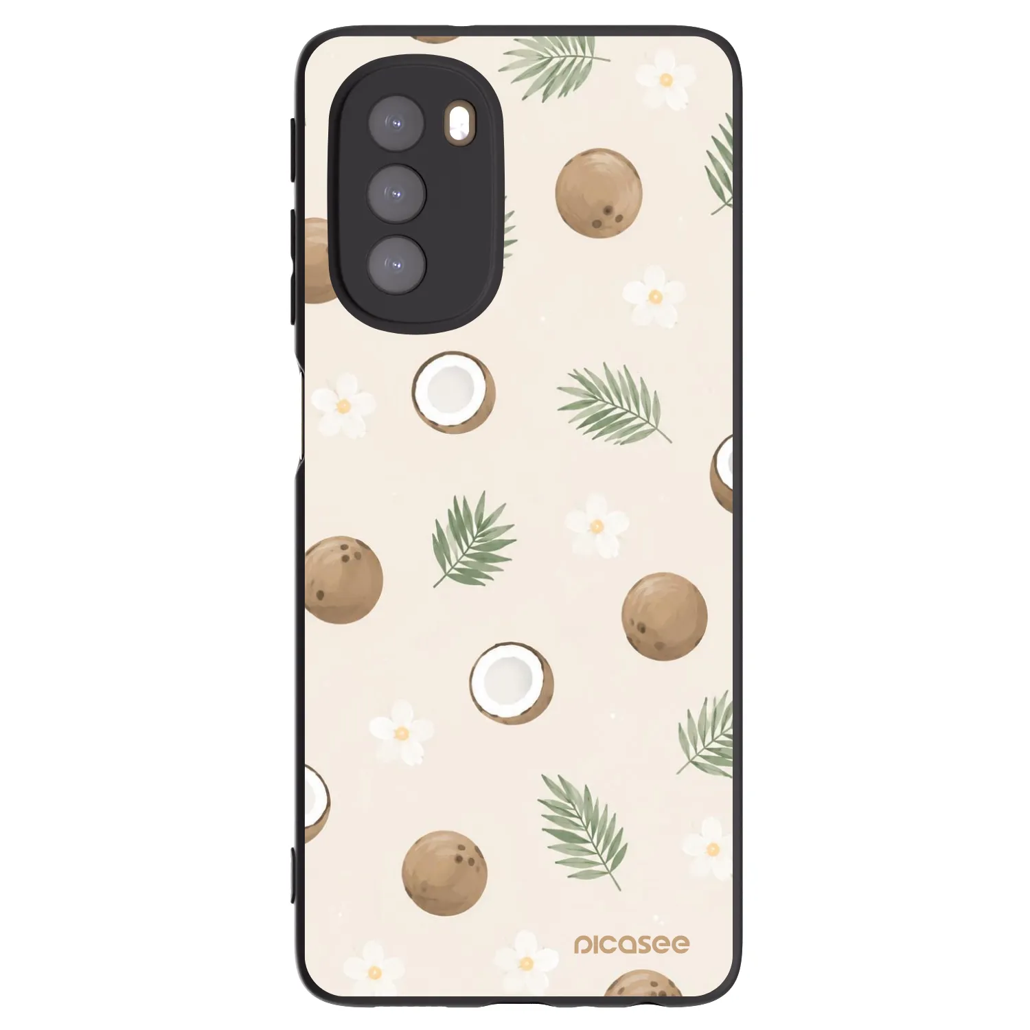 Picasee silikonowe czarne etui na Motorola Moto G51 - Coconut Breeze