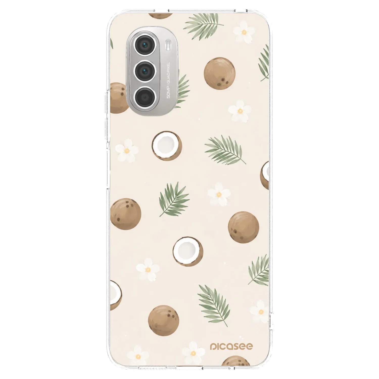 Picasee silikonowe przeźroczyste etui na Motorola Moto G51 - Coconut Breeze