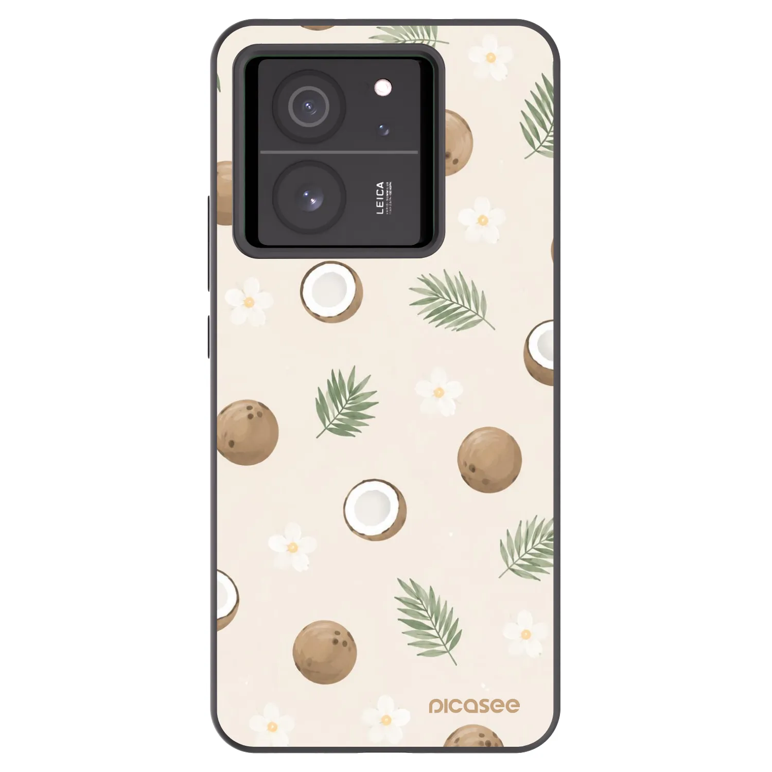 Picasee silikonowe czarne etui na Xiaomi 13T - Coconut Breeze