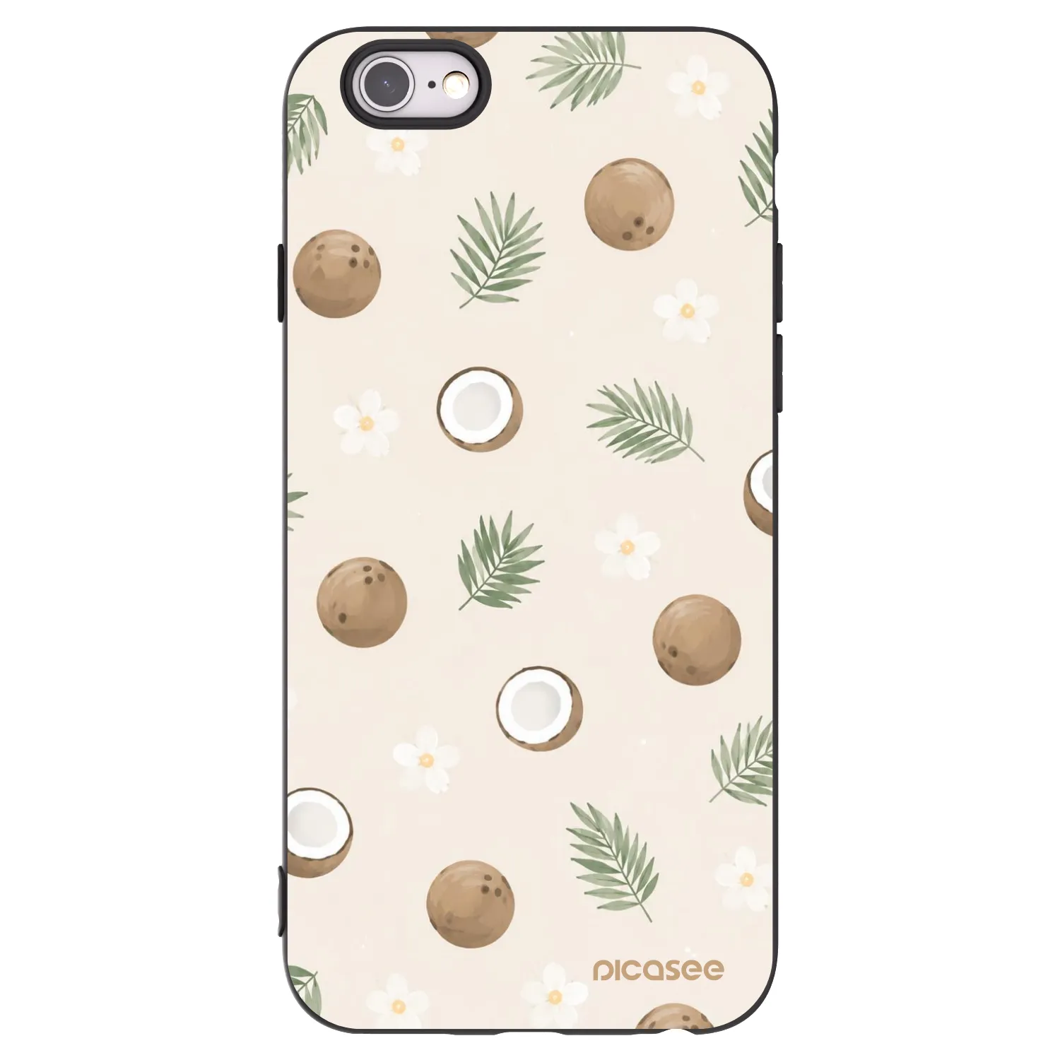 Picasee silikonowe czarne etui na Apple iPhone 6/6S - Coconut Breeze
