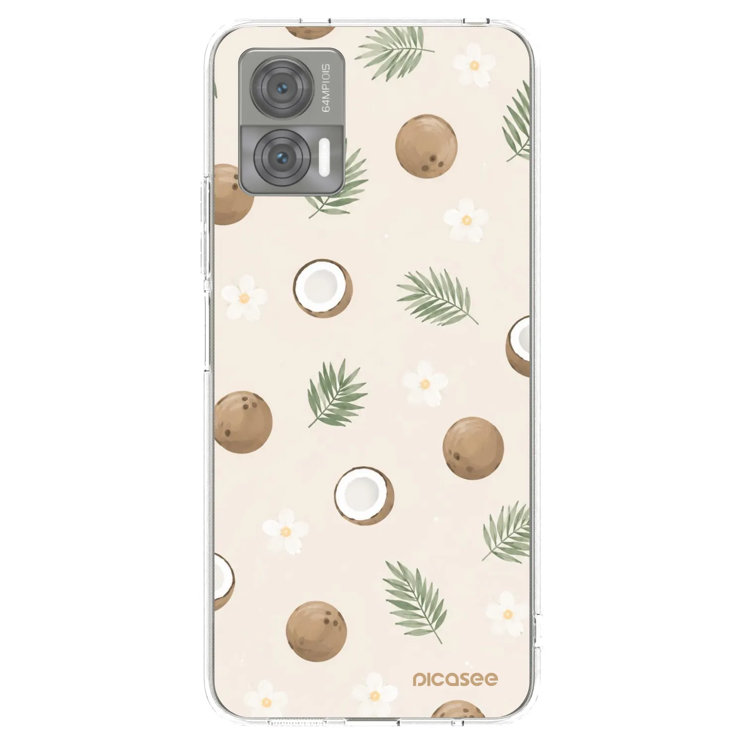 Picasee silikonowe przeźroczyste etui na Motorola Edge 30 Neo - Coconut Breeze