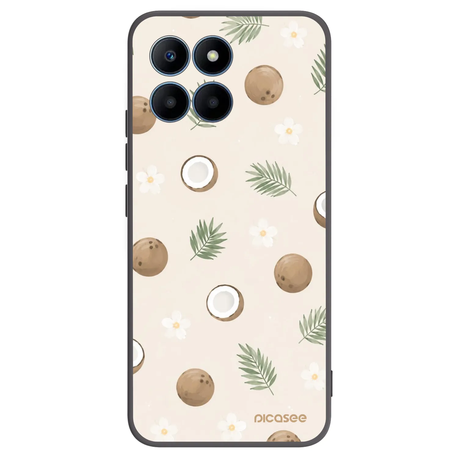 Picasee silikonowe czarne etui na Honor 70 Lite - Coconut Breeze