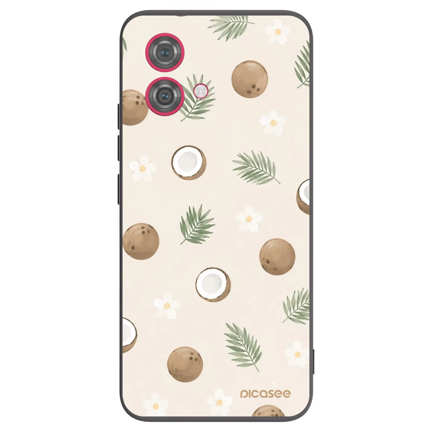 Picasee silikonowe czarne etui na Motorola Moto G84 5G - Coconut Breeze
