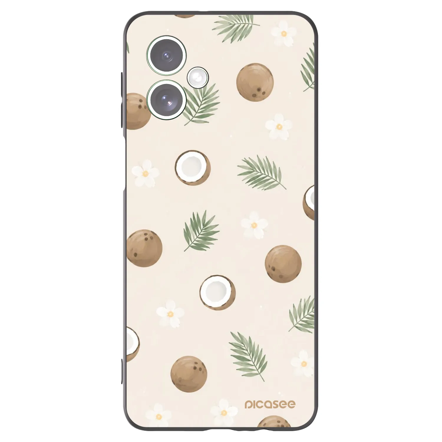 Picasee silikonowe czarne etui na Motorola Moto G54 5G - Coconut Breeze