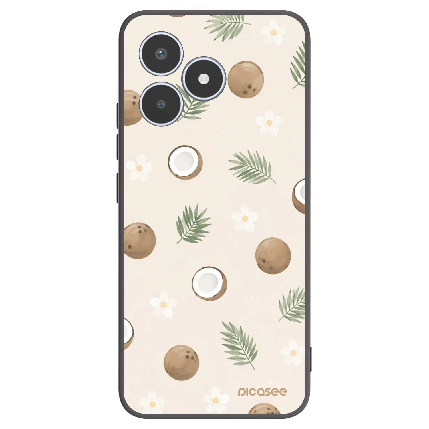 Picasee silikonowe czarne etui na Realme C53 - Coconut Breeze