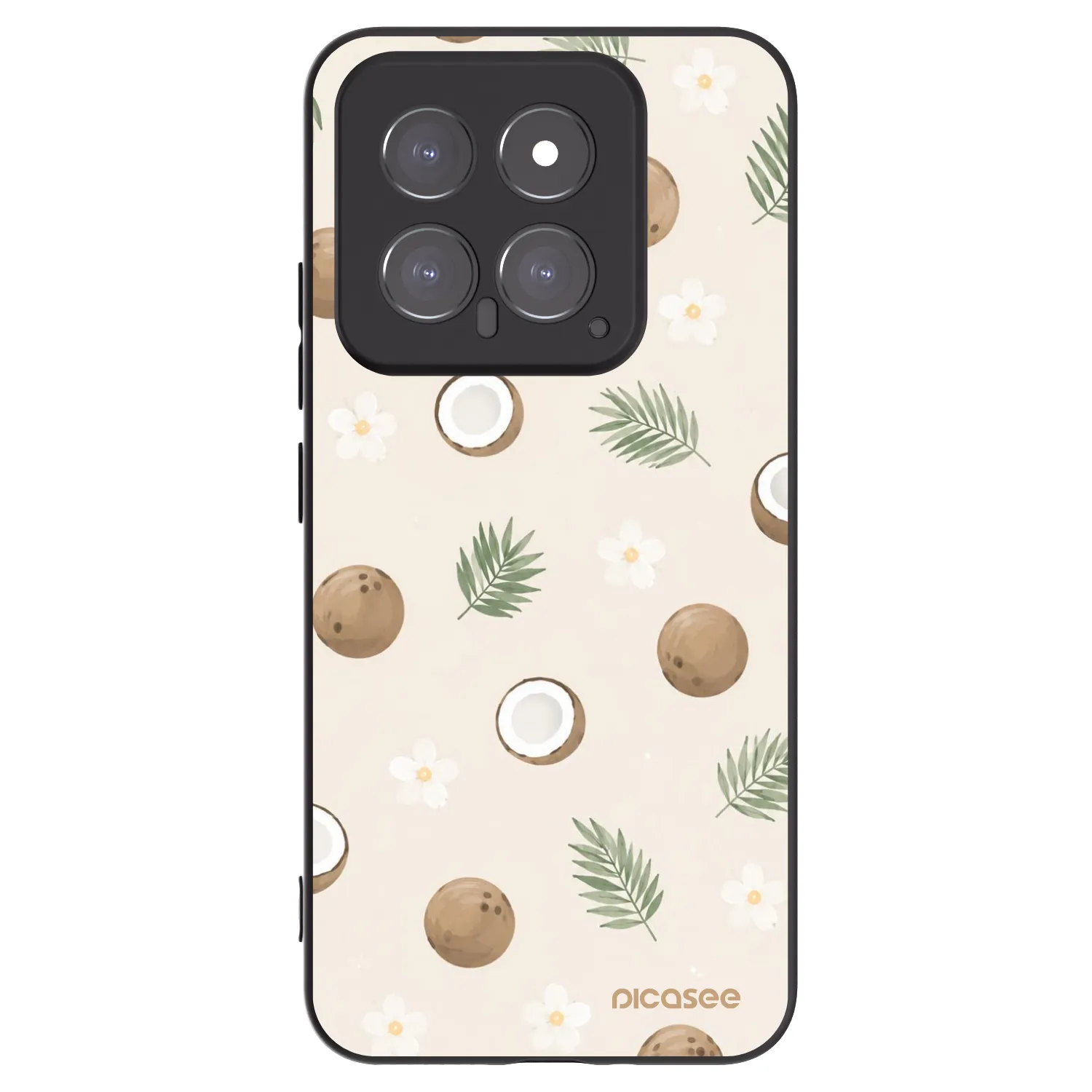 Picasee silikonowe czarne etui na Xiaomi 14 - Coconut Breeze