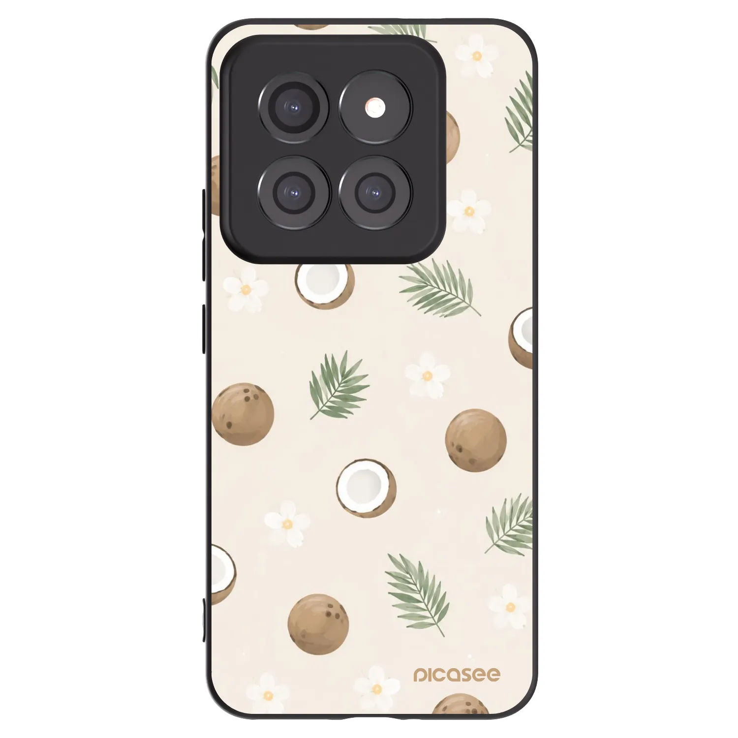 Picasee silikonowe czarne etui na Xiaomi 14 Pro - Coconut Breeze