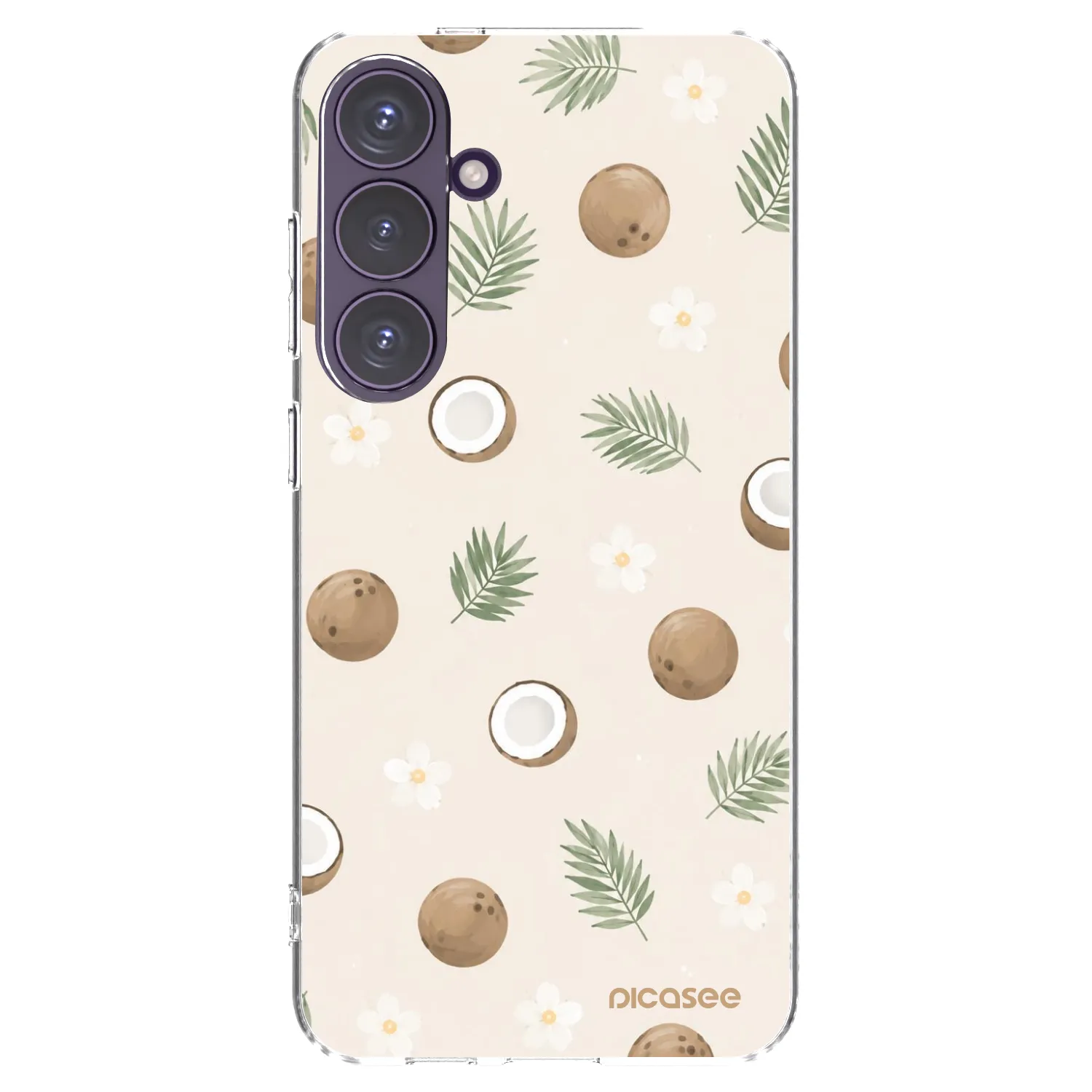 Picasee silikonowe przeźroczyste etui na Samsung Galaxy S24+ S926B 5G - Coconut Breeze
