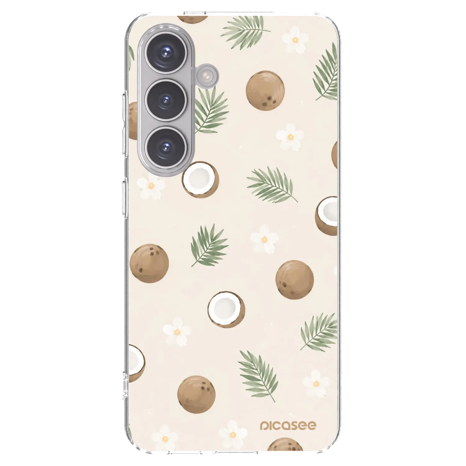 Picasee silikonowe przeźroczyste etui na Samsung Galaxy S24 S921B 5G - Coconut Breeze