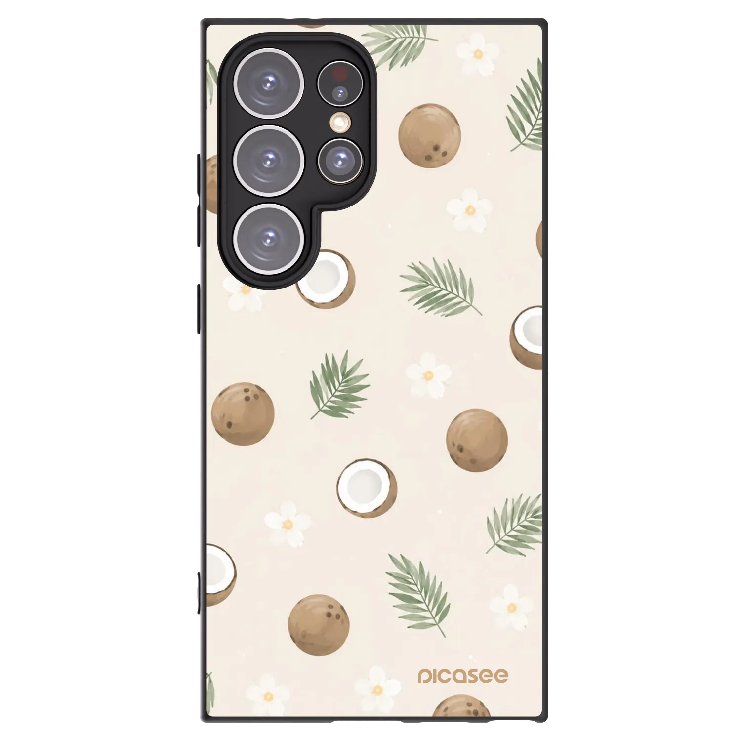 Picasee silikonowe czarne etui na Samsung Galaxy S24 Ultra S928B 5G - Coconut Breeze
