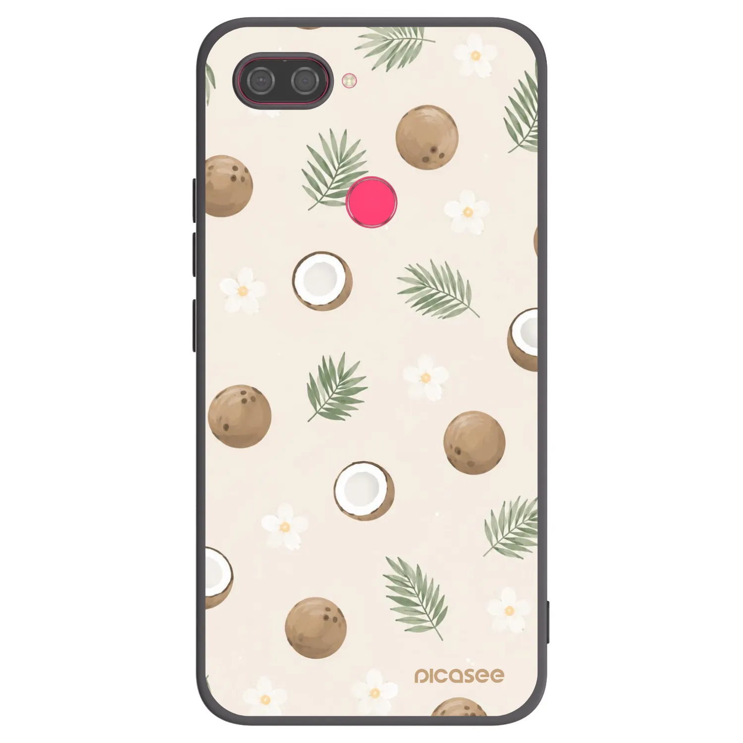Picasee silikonowe czarne etui na Xiaomi Mi 8 Lite - Coconut Breeze