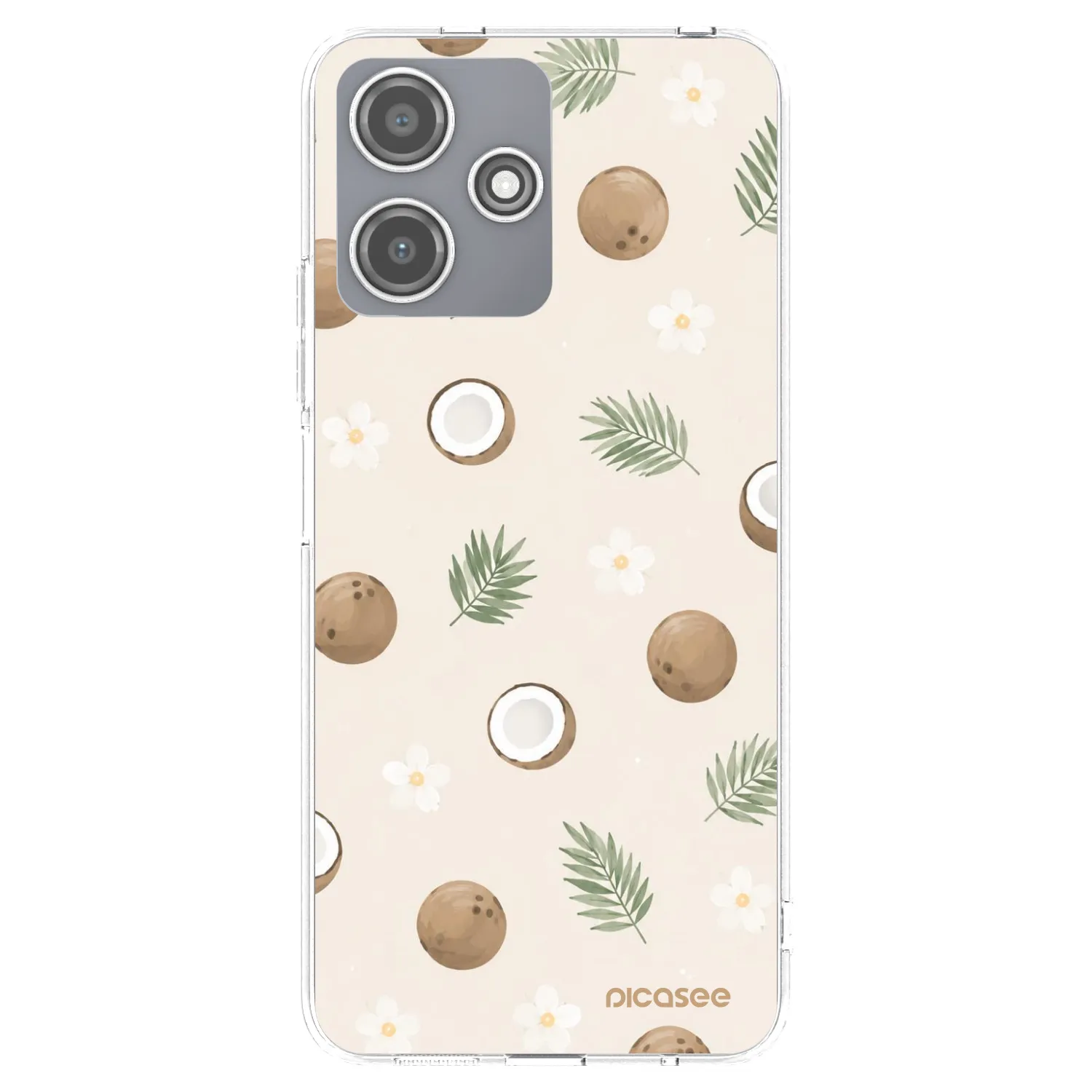 Picasee silikonowe przeźroczyste etui na Xiaomi Redmi 12 5G - Coconut Breeze