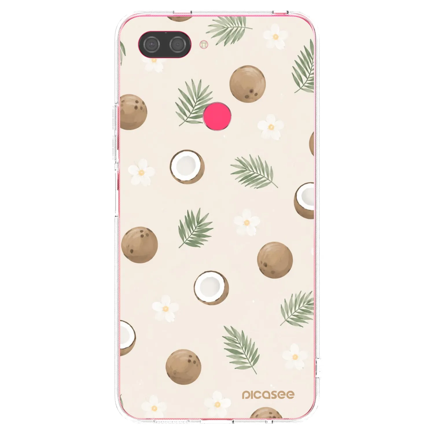 Picasee silikonowe przeźroczyste etui na Xiaomi Mi 8 Lite - Coconut Breeze