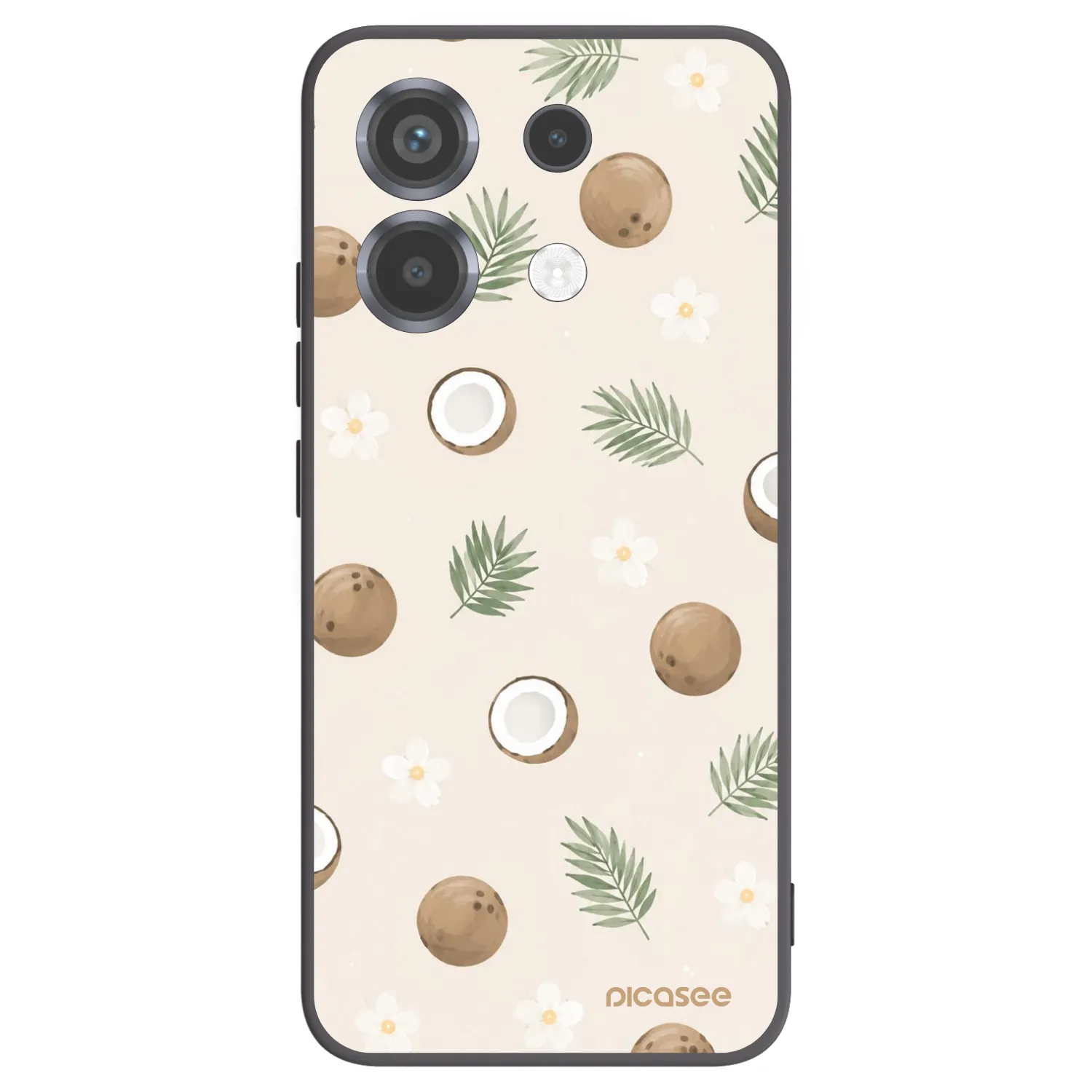 Picasee silikonowe czarne etui na Xiaomi Poco X6 - Coconut Breeze