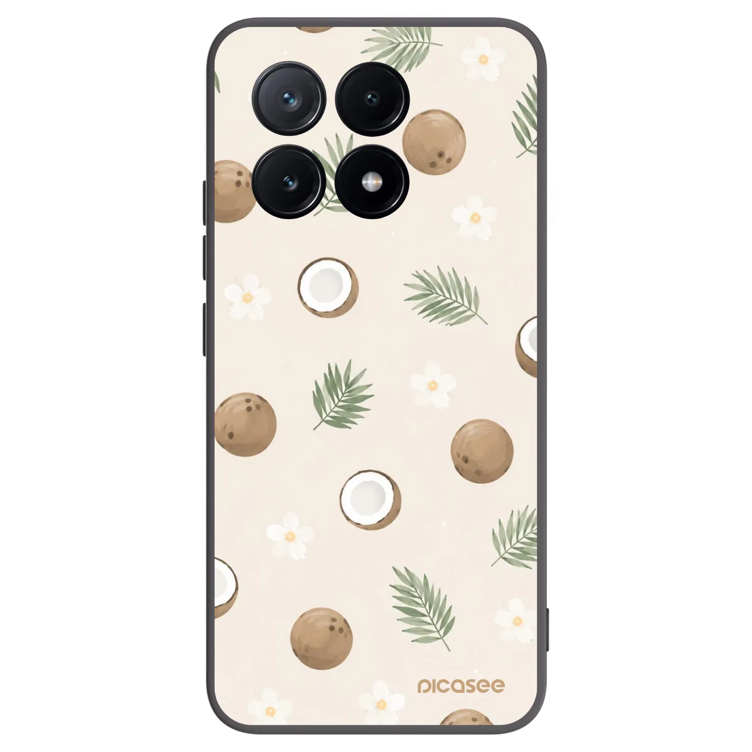 Picasee silikonowe czarne etui na Xiaomi Poco X6 Pro - Coconut Breeze