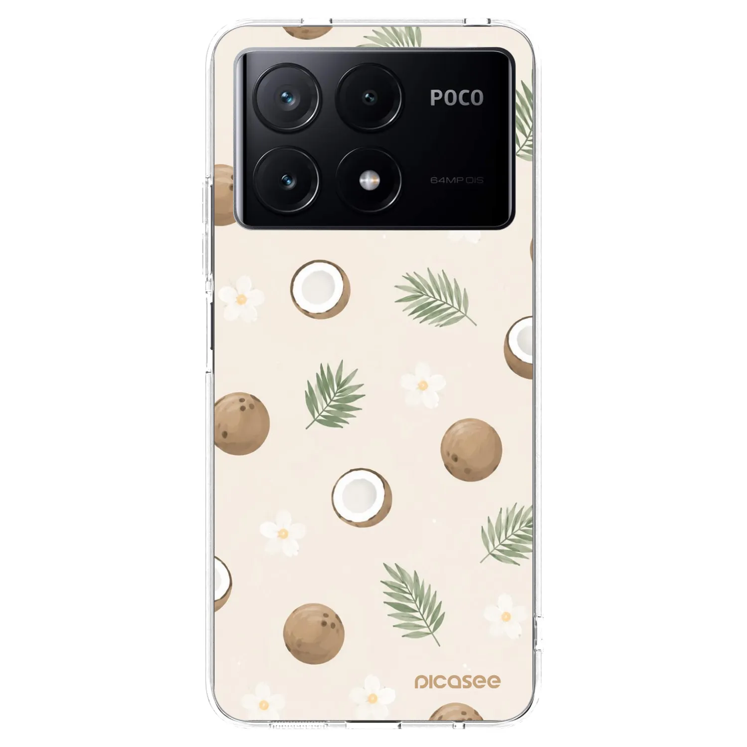 Picasee silikonowe przeźroczyste etui na Xiaomi Poco X6 Pro - Coconut Breeze