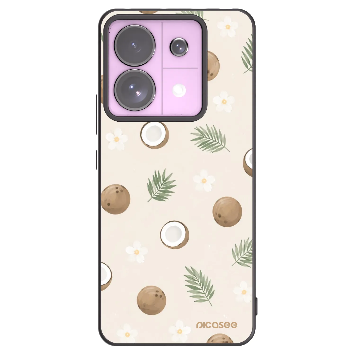 Picasee silikonowe czarne etui na Xiaomi Redmi Note 13 Pro 5G - Coconut Breeze