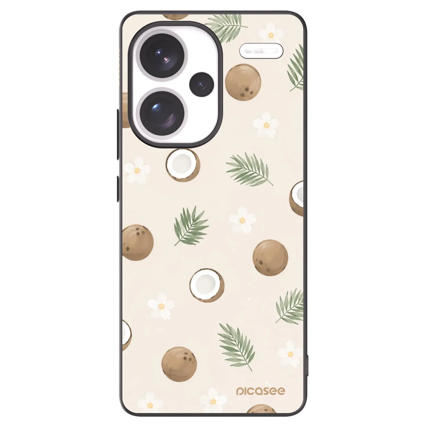 Picasee silikonowe czarne etui na Xiaomi Redmi Note 13 Pro+ 5G - Coconut Breeze