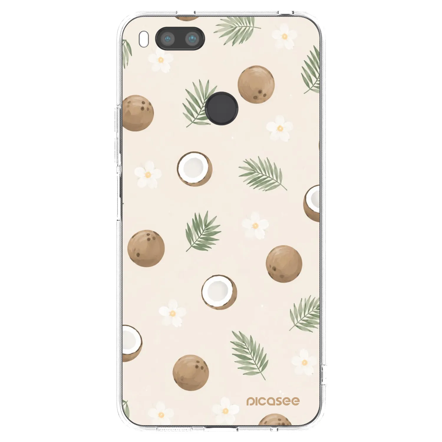 Picasee silikonowe przeźroczyste etui na Xiaomi Mi A1 Global - Coconut Breeze