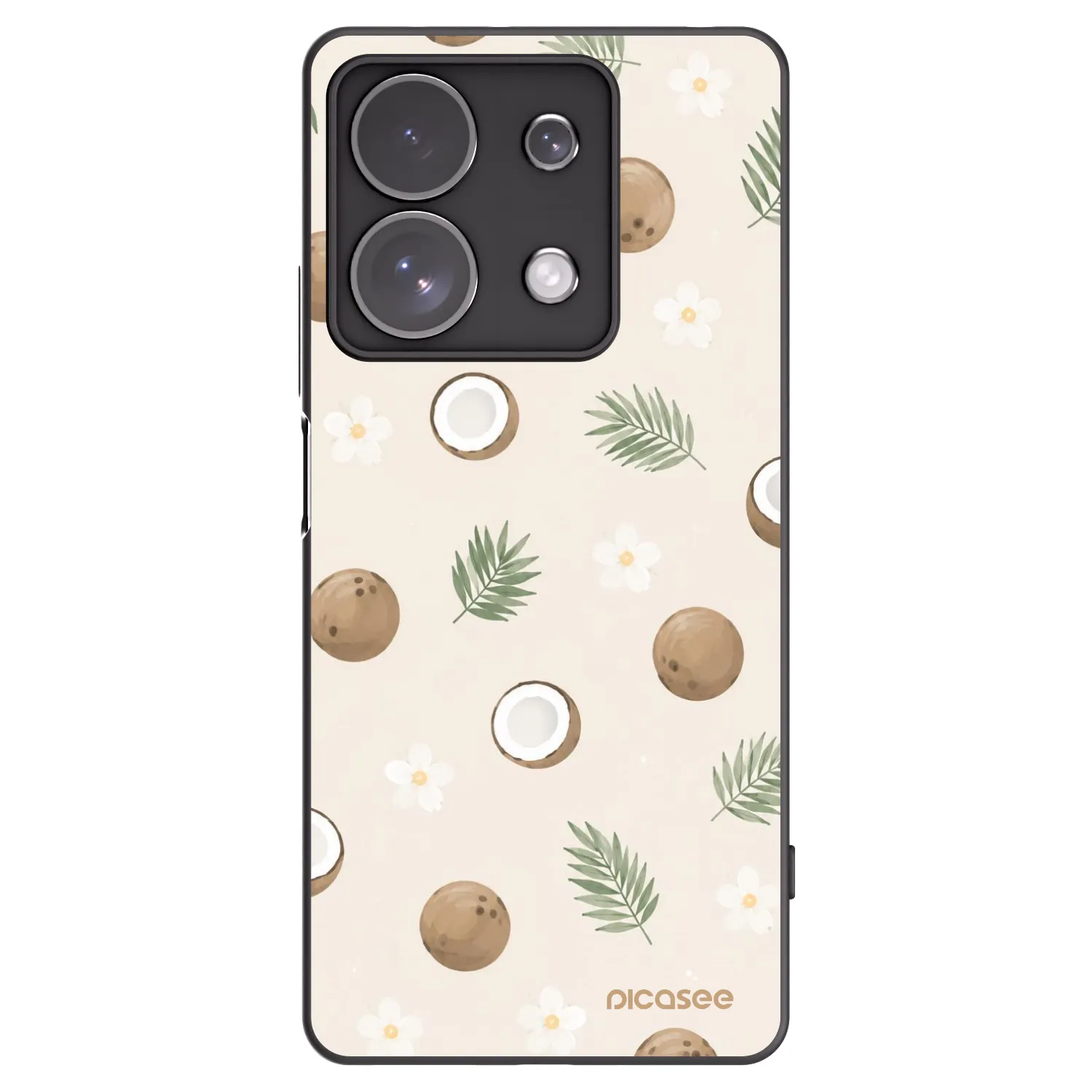 Picasee silikonowe czarne etui na Xiaomi Redmi Note 13 Pro 4G - Coconut Breeze