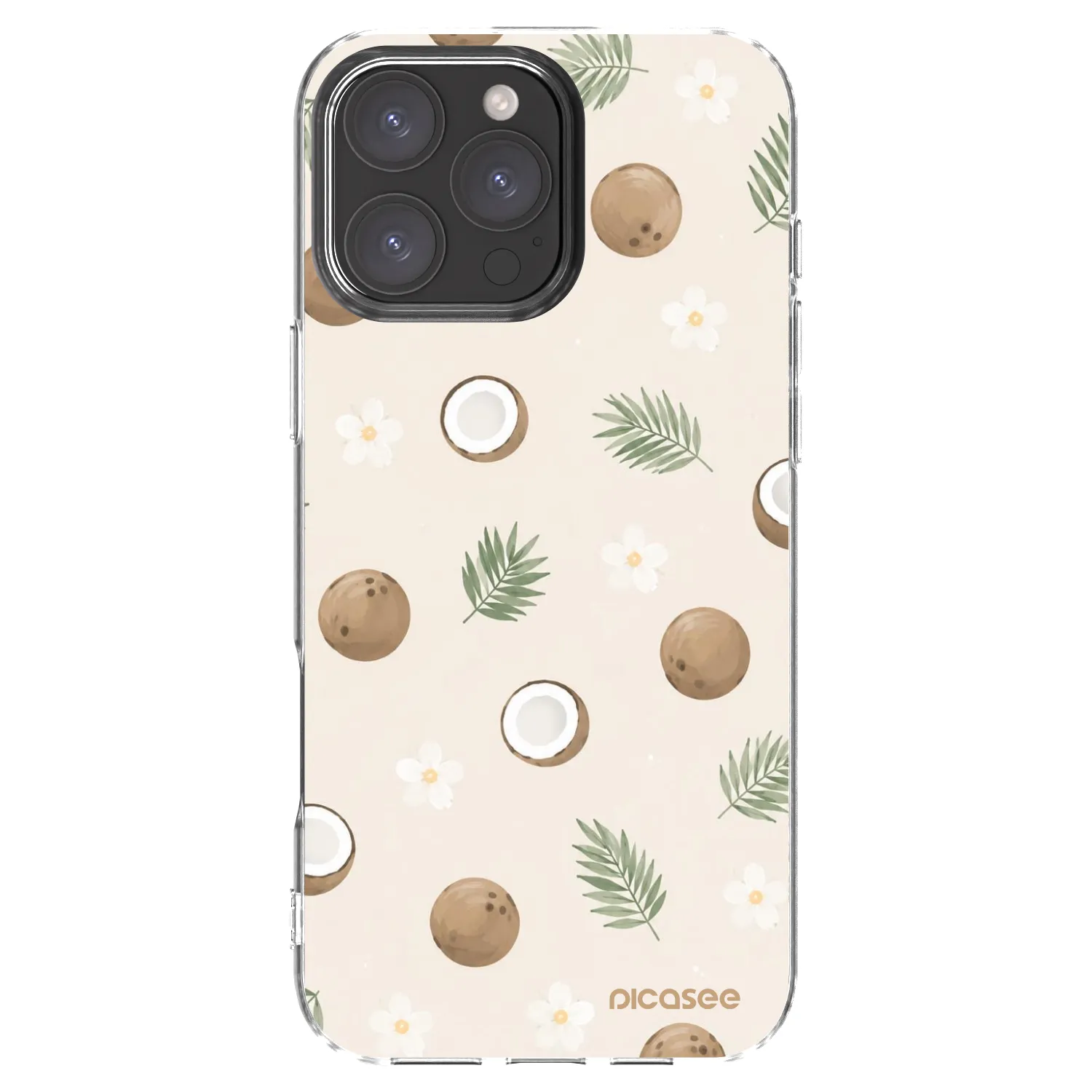 Picasee silikonowe przeźroczyste etui na Apple iPhone 16 Pro Max - Coconut Breeze