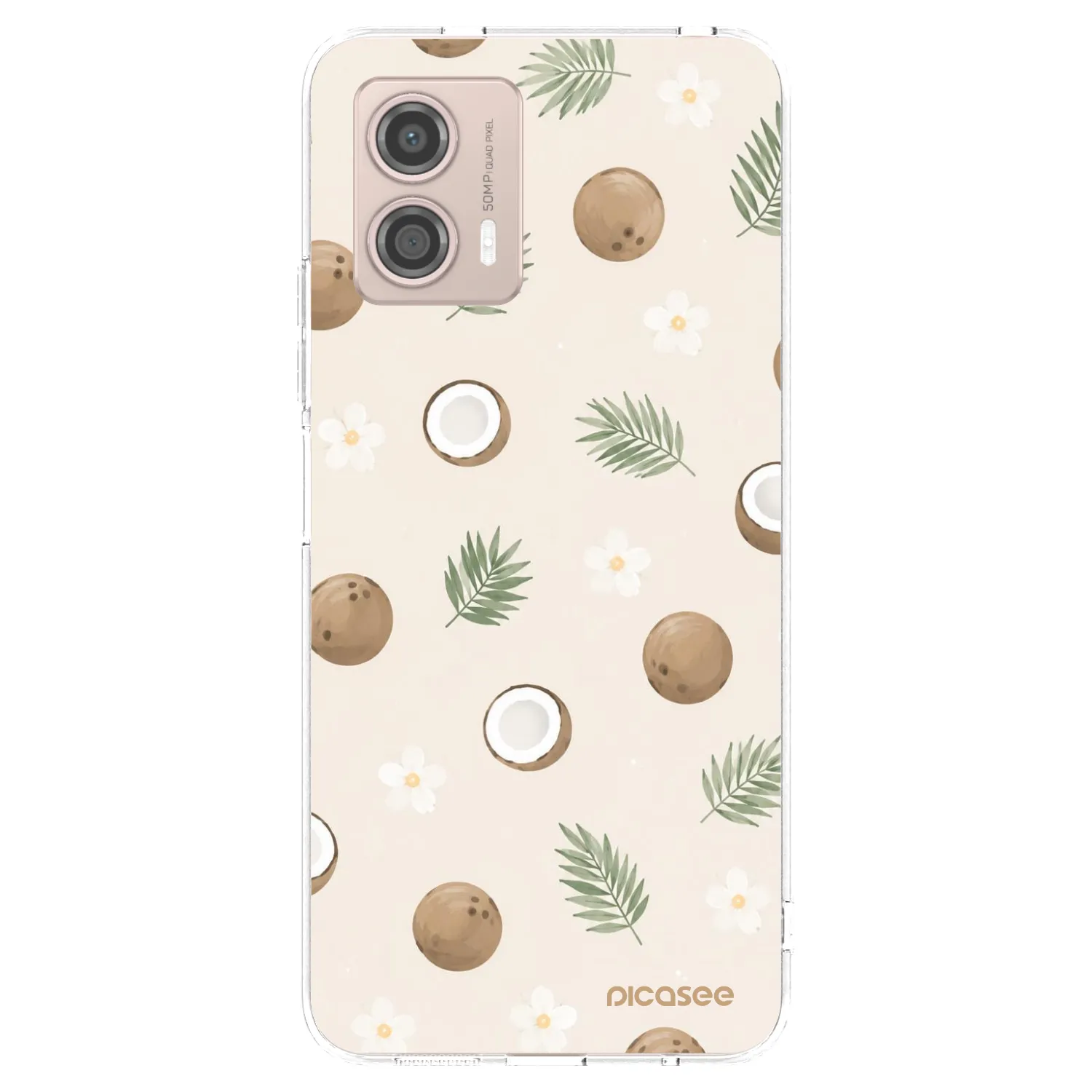 Picasee silikonowe przeźroczyste etui na Motorola Moto G53 5G - Coconut Breeze