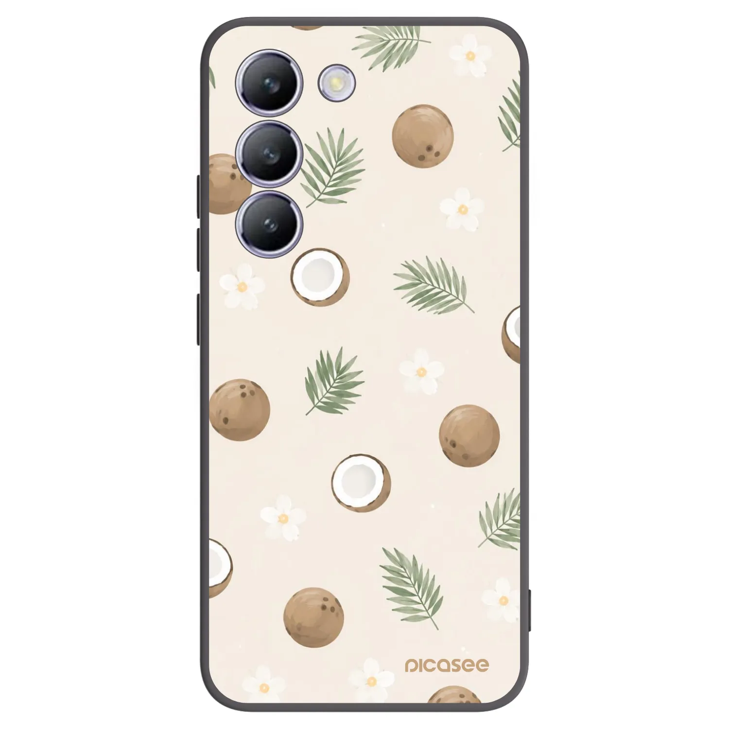 Picasee silikonowe czarne etui na Vivo V40 SE 5G - Coconut Breeze