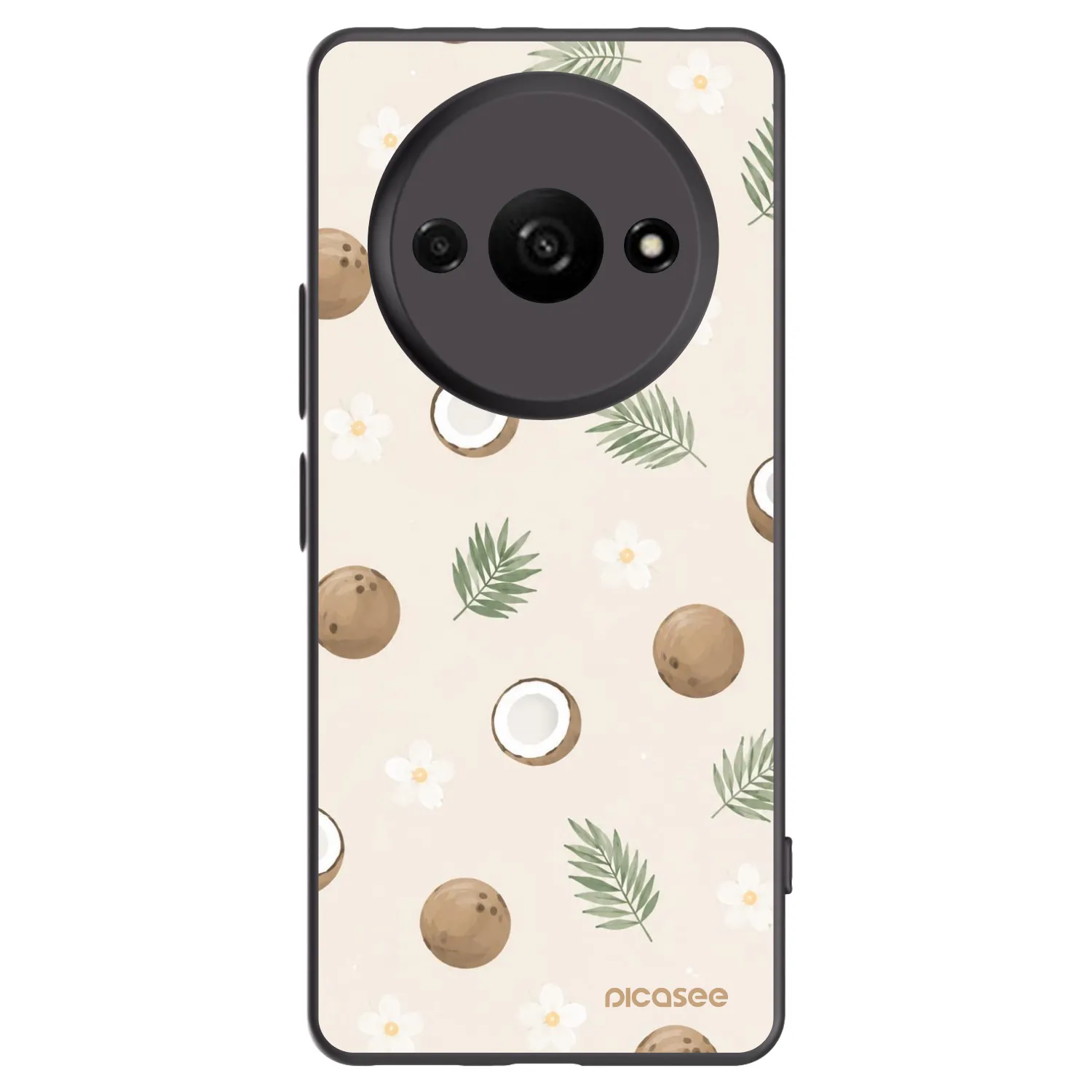 Picasee silikonowe czarne etui na Xiaomi Redmi A3 - Coconut Breeze