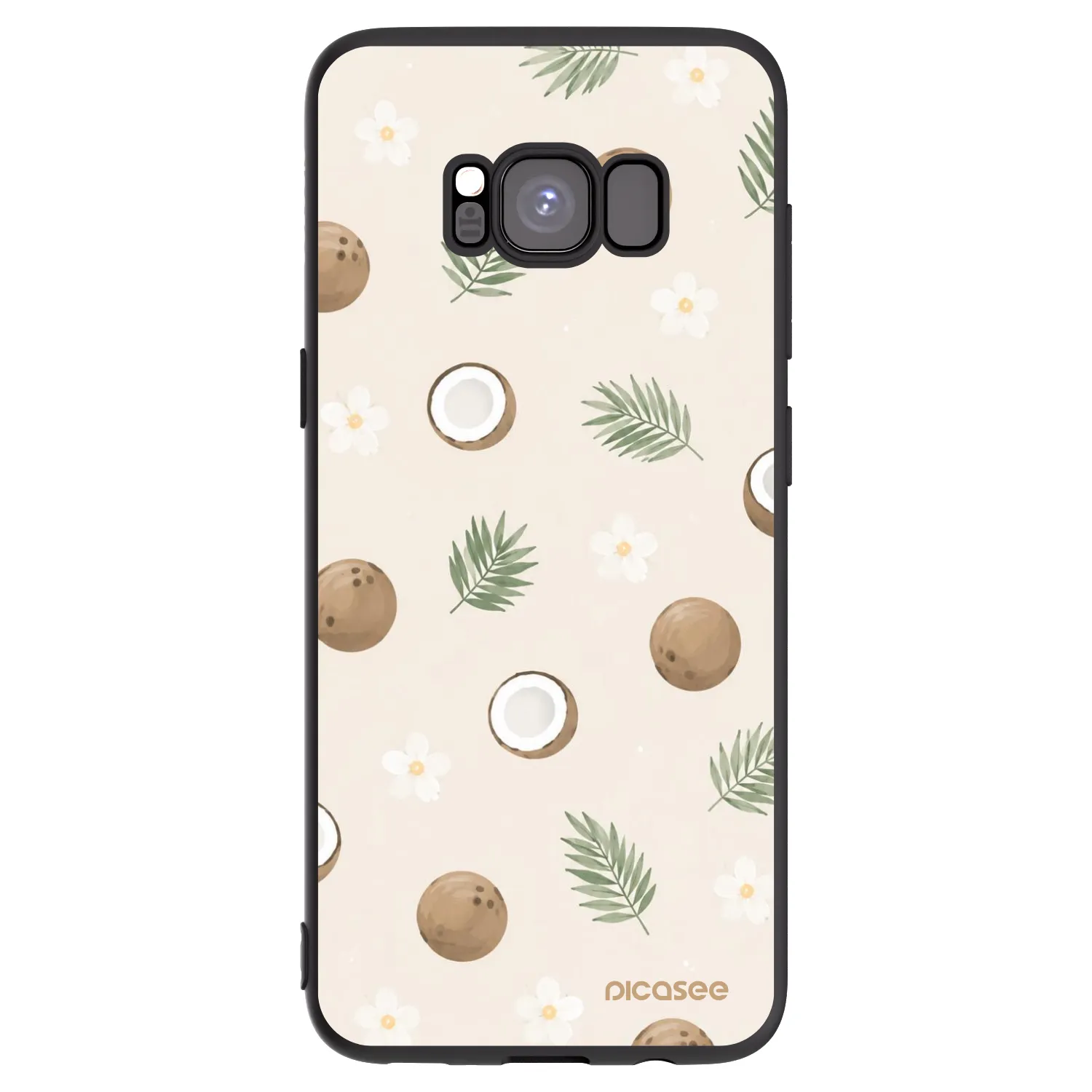 Picasee silikonowe czarne etui na Samsung Galaxy S8 G950F - Coconut Breeze
