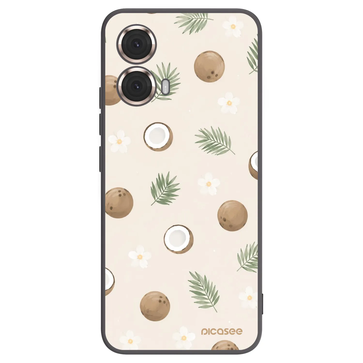 Picasee silikonowe czarne etui na Motorola Moto G85 - Coconut Breeze