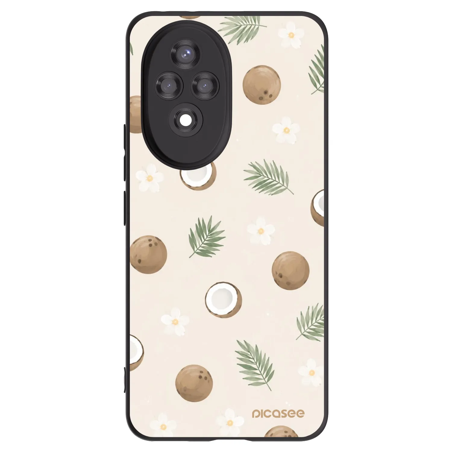 Picasee silikonowe czarne etui na Honor 200 Pro 5G - Coconut Breeze