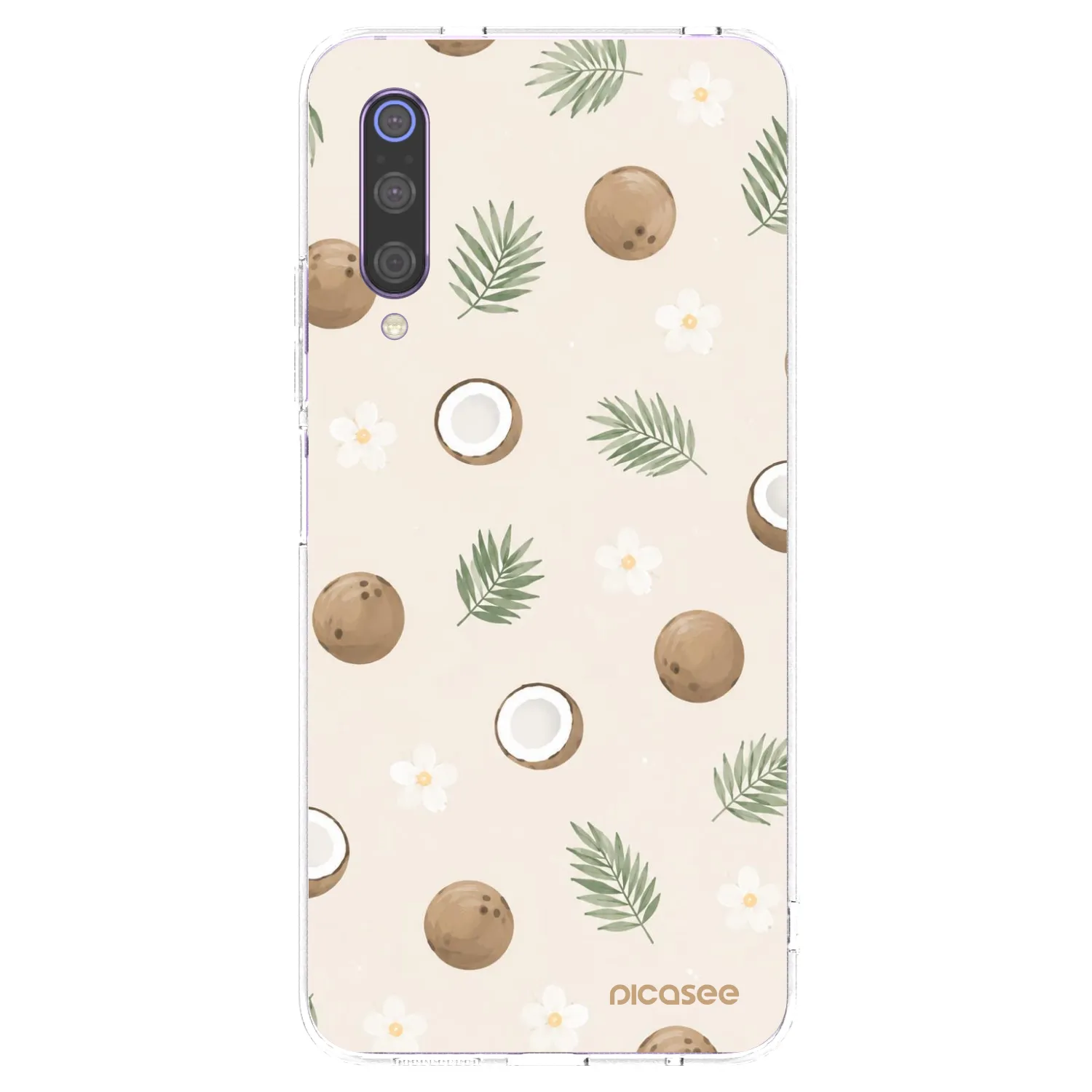 Picasee silikonowe przeźroczyste etui na Xiaomi Mi 9 - Coconut Breeze