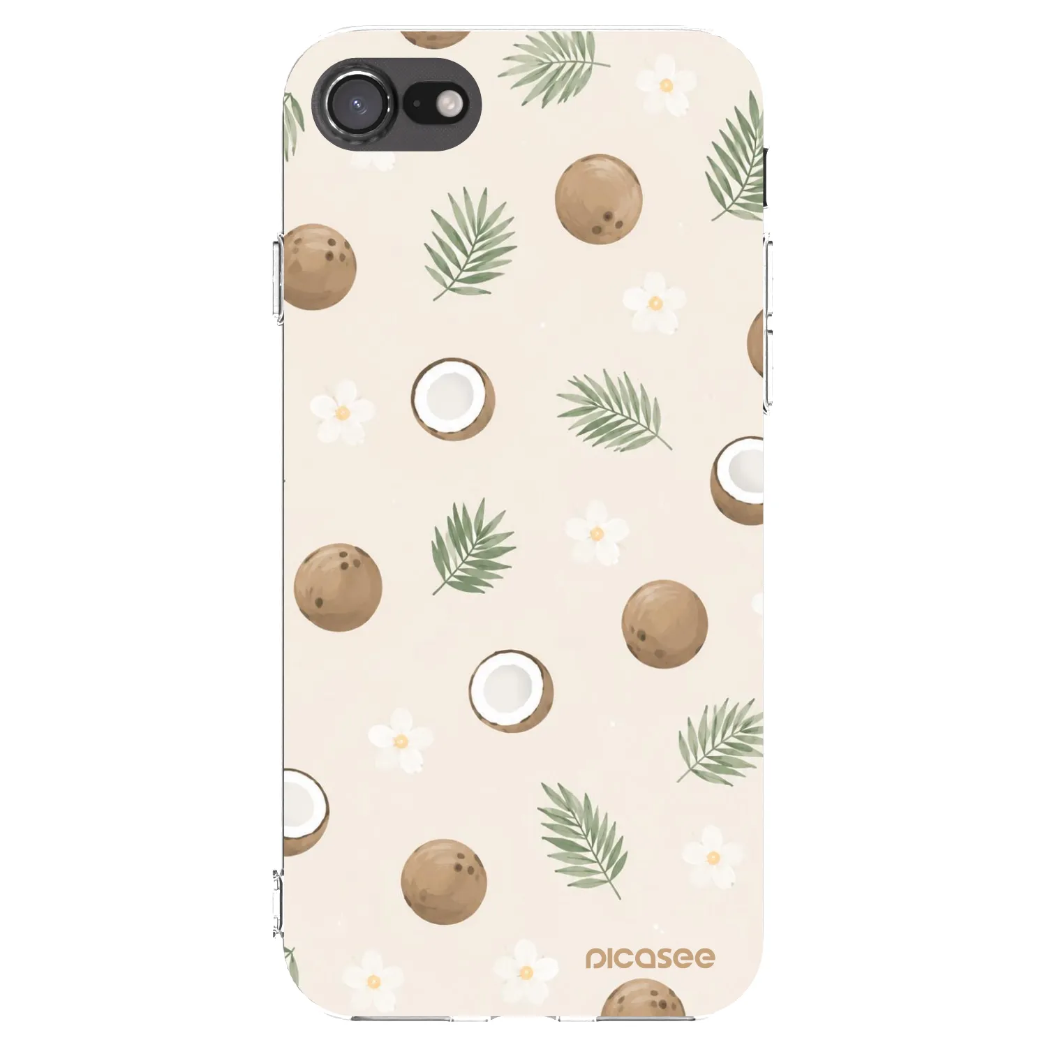 Picasee silikonowe przeźroczyste etui na Apple iPhone 7 - Coconut Breeze