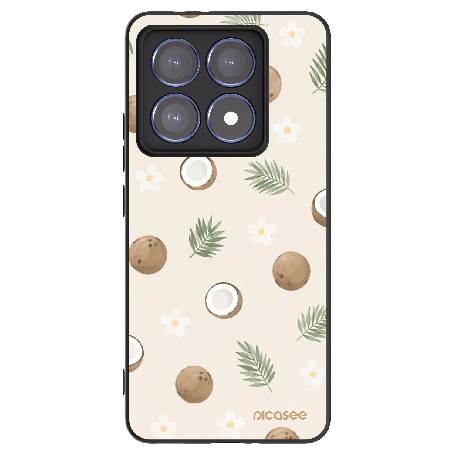 Picasee silikonowe czarne etui na Xiaomi 14T Pro - Coconut Breeze
