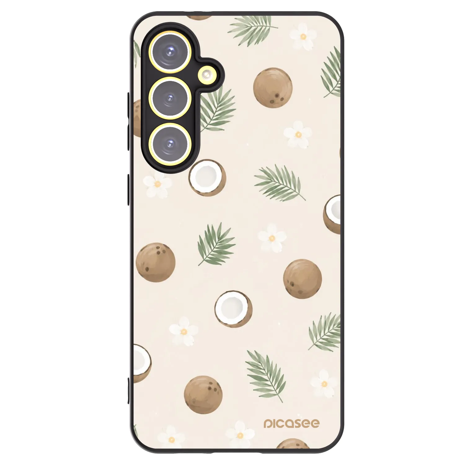 Picasee silikonowe czarne etui na Samsung Galaxy S24 FE S721B - Coconut Breeze