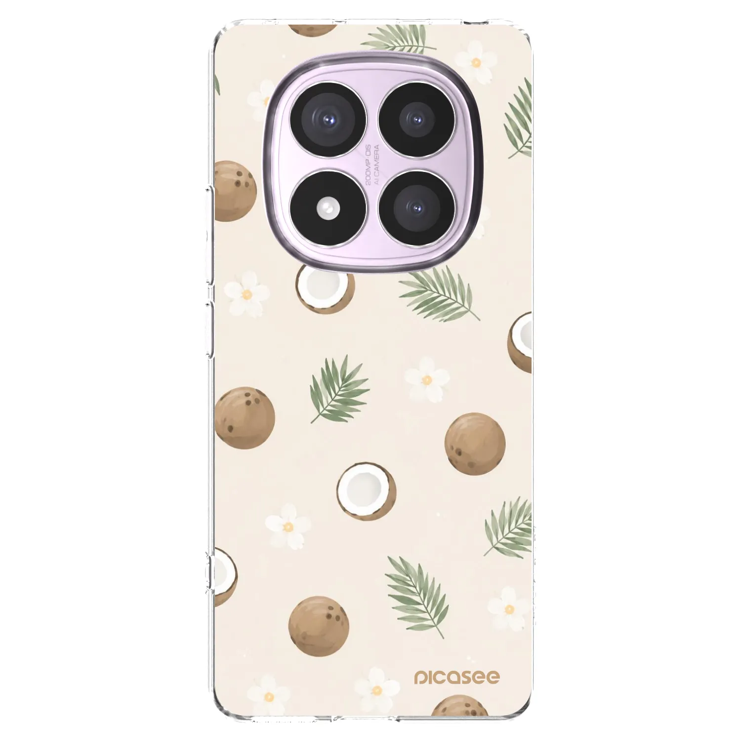 Picasee silikonowe przeźroczyste etui na Xiaomi Redmi Note 14 Pro 5G - Coconut Breeze