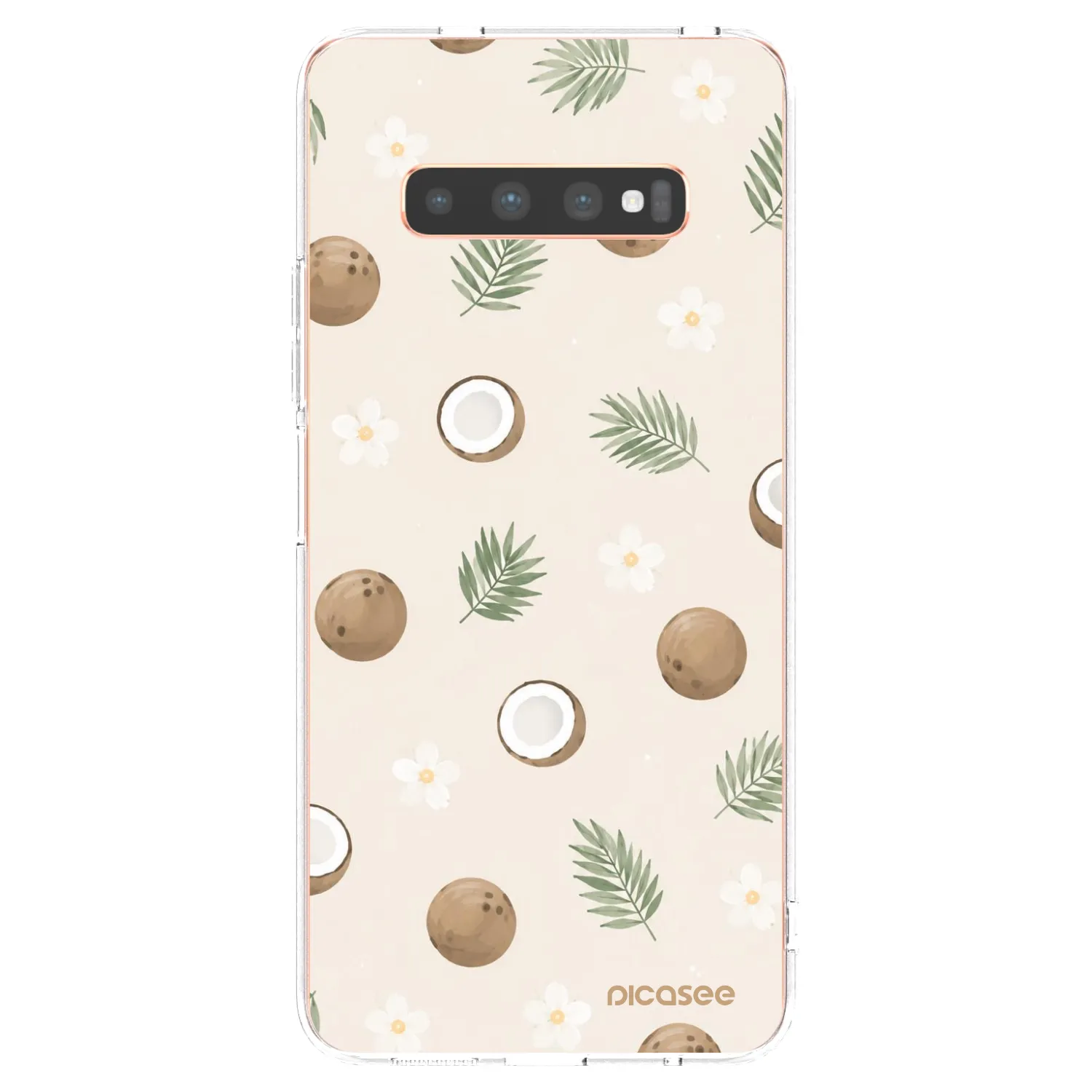 Picasee silikonowe przeźroczyste etui na Samsung Galaxy S10 Plus G975 - Coconut Breeze