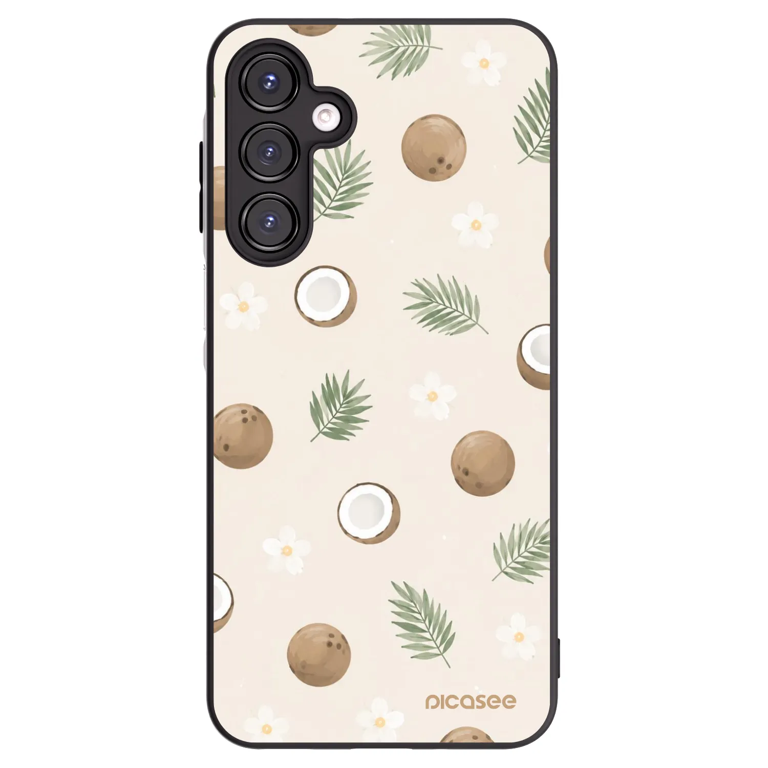 Picasee silikonowe czarne etui na Samsung Galaxy A16 5G - Coconut Breeze