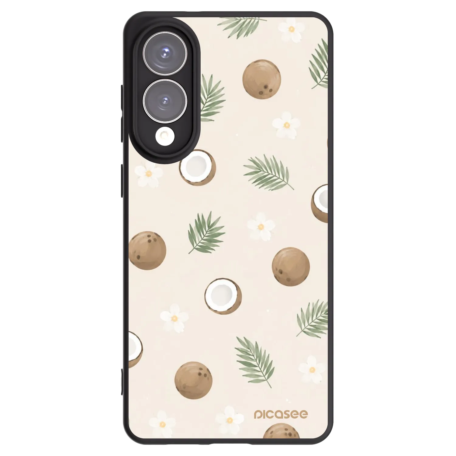 Picasee silikonowe czarne etui na Samsung Galaxy S25 Edge 5G - Coconut Breeze