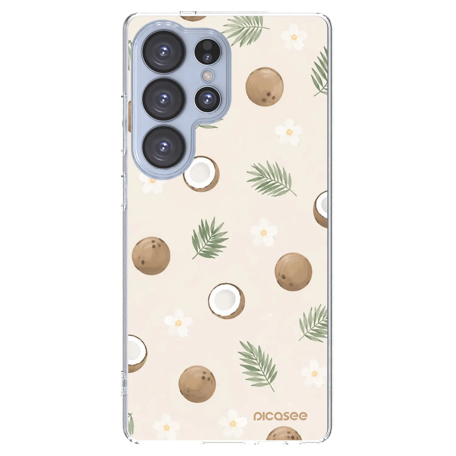 Picasee silikonowe przeźroczyste etui na Samsung Galaxy S25 Ultra 5G - Coconut Breeze