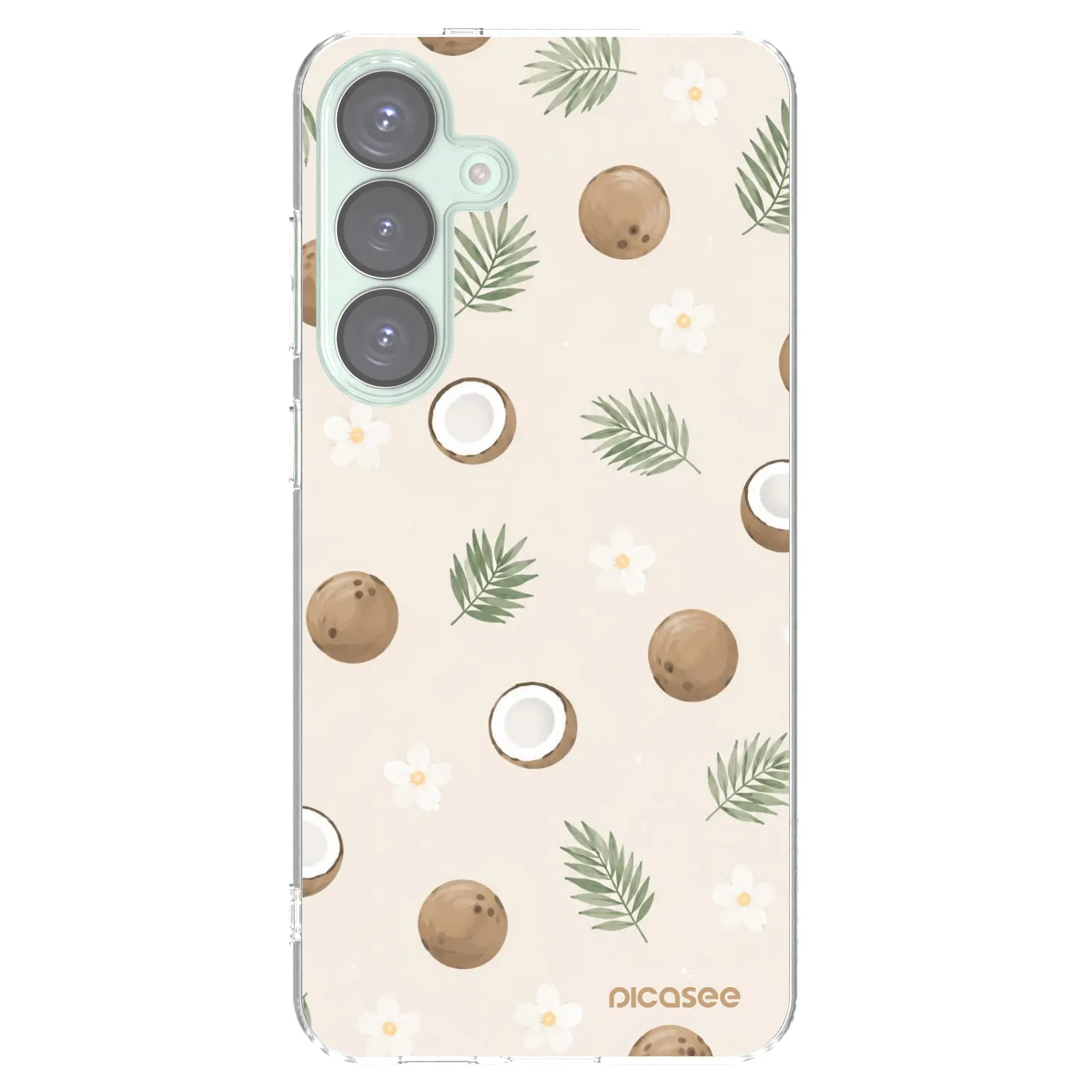 Picasee silikonowe przeźroczyste etui na Samsung Galaxy S25+ 5G - Coconut Breeze