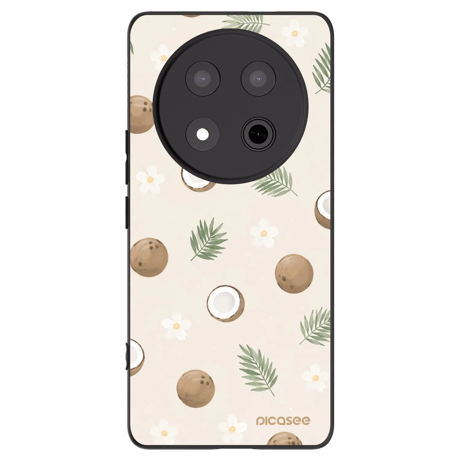 Picasee silikonowe czarne etui na Honor Magic7 Lite 5G - Coconut Breeze