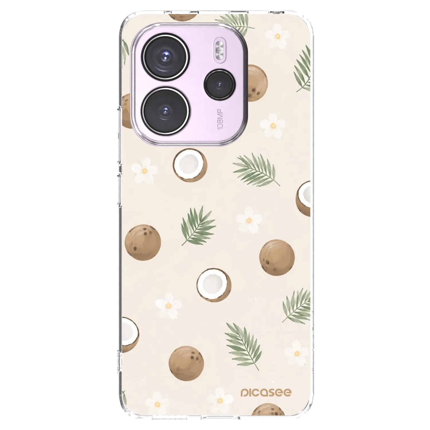 Picasee silikonowe przeźroczyste etui na Xiaomi Redmi Note 14 4G - Coconut Breeze